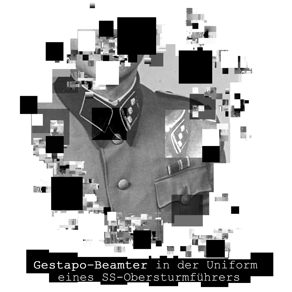 Gestapo-Beamter in der Uniform eines SS-Obersturmführers