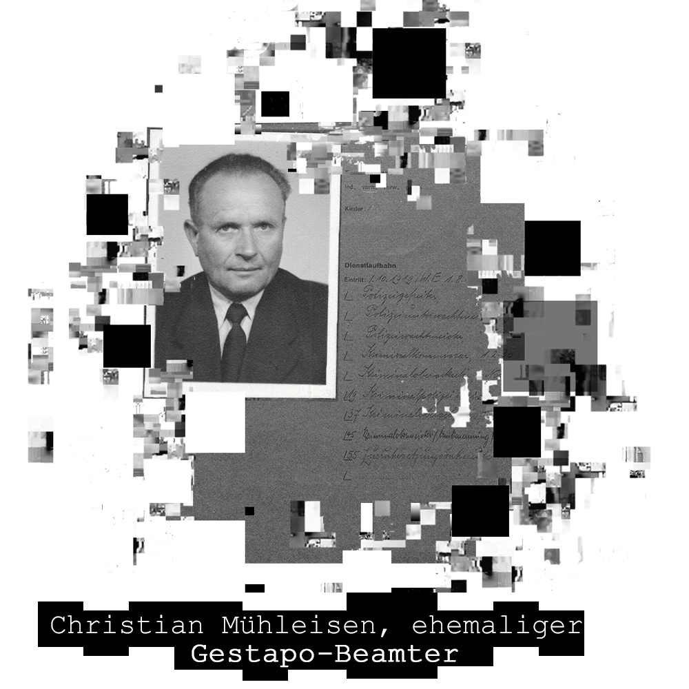 Akte von Christian Mühleisen, ehemaliger Gestapo-Beamter
